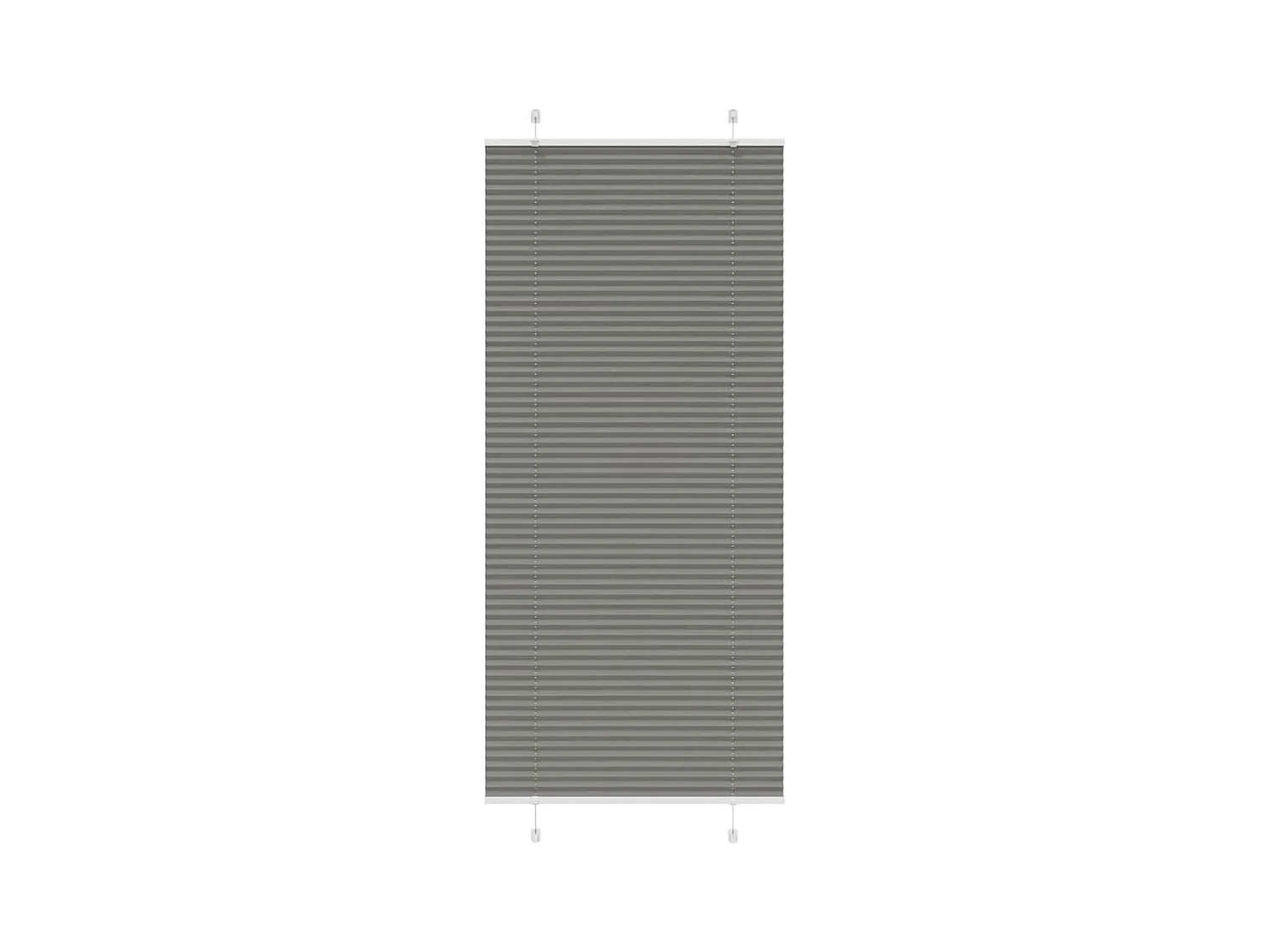 Plissé rolgordijn 95x200 cm stofbreedte 94,4 cm antraciet