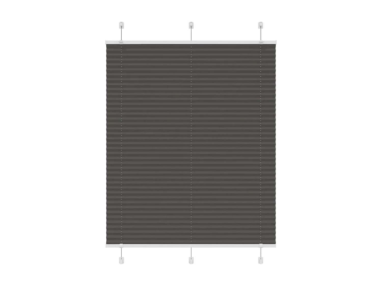 Store plissé noir 110x150 cm largeur du tissu 109,4cm polyester