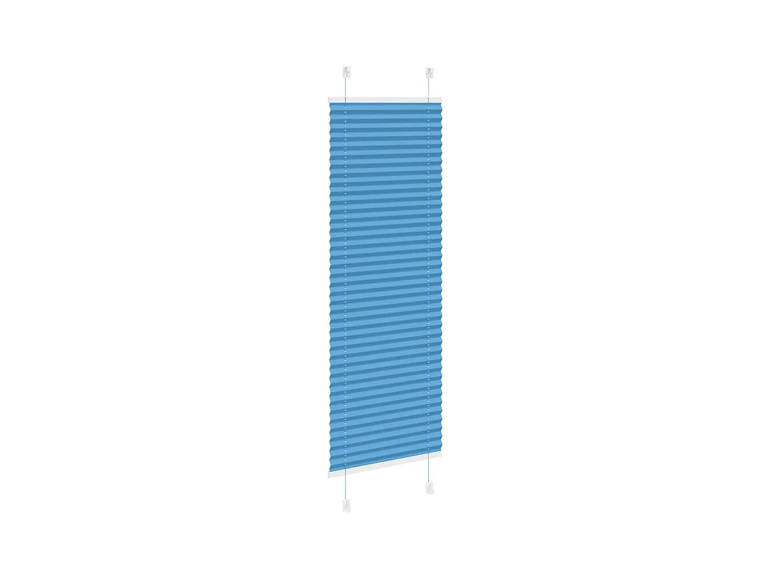 Store plissé bleu 45x150 cm largeur du tissu 44,4 cm polyester