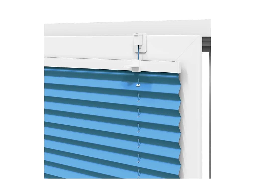 Store plissé bleu 45x150 cm largeur du tissu 44,4 cm polyester