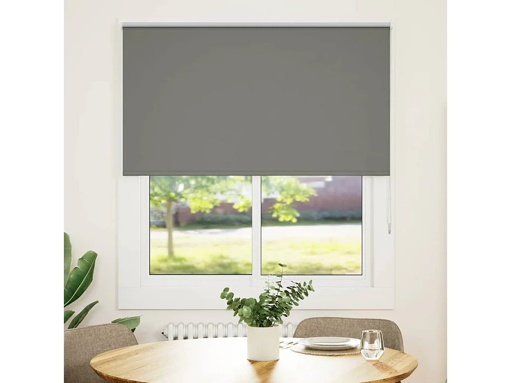 Persiana de enrolar 140x130 cm largura tecido 136,6cm poliéster