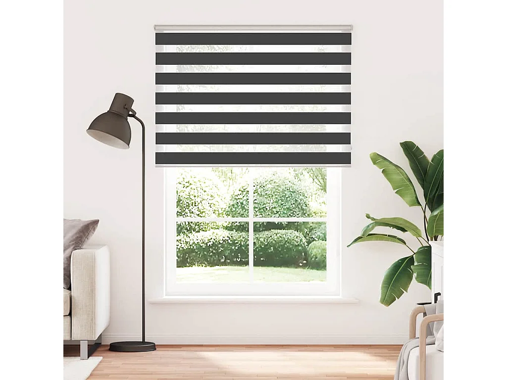 Store zèbre noir 160x230 cm largeur du tissu 155,9 cm polyester
