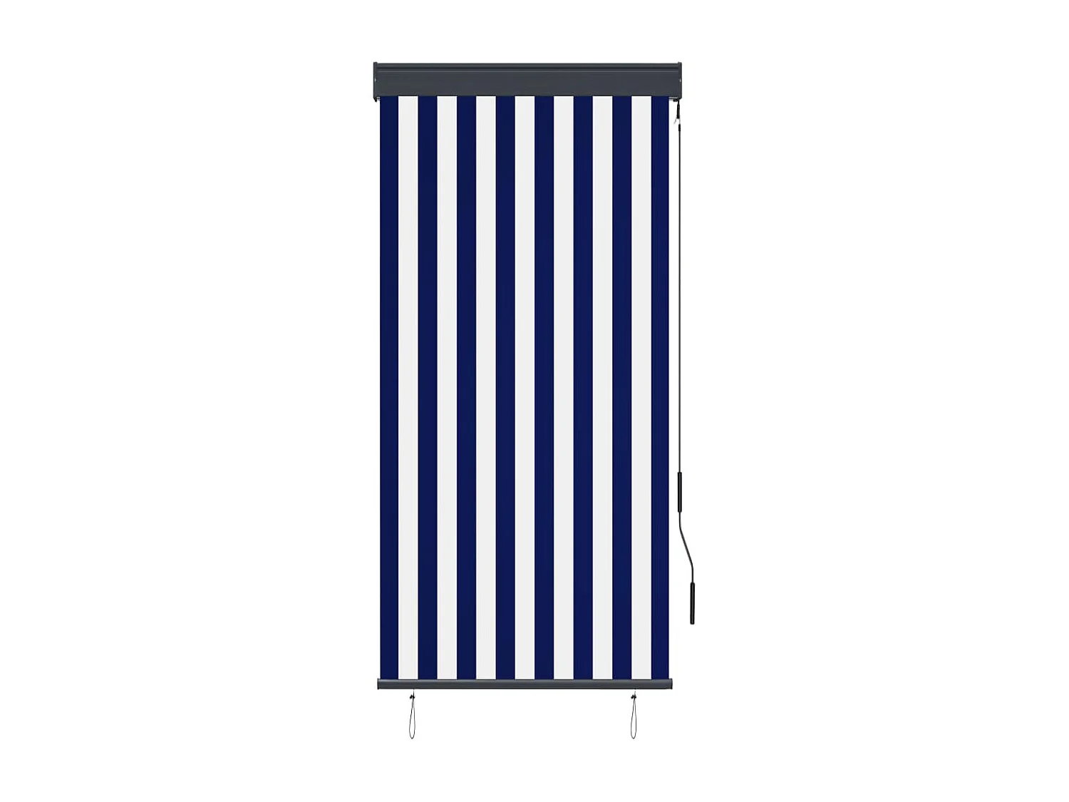 Rolgordijn voor buiten 80x250 cm blauw en wit