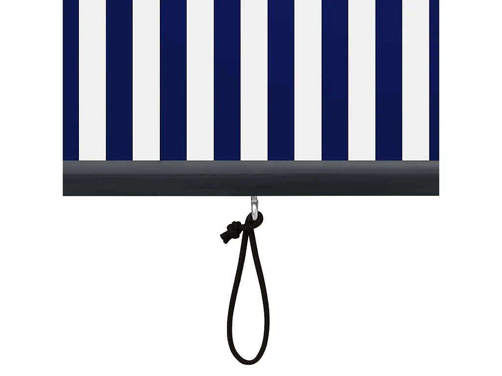 Rolgordijn voor buiten 80x250 cm blauw en wit