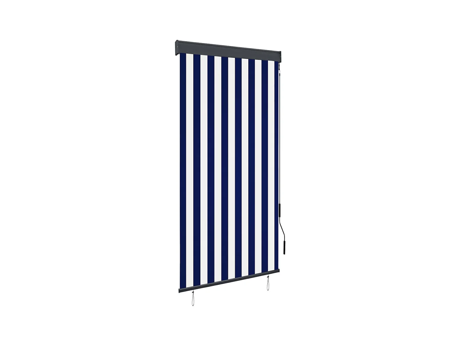 Store roulant d'extérieur 80x250 cm Bleu et blanc
