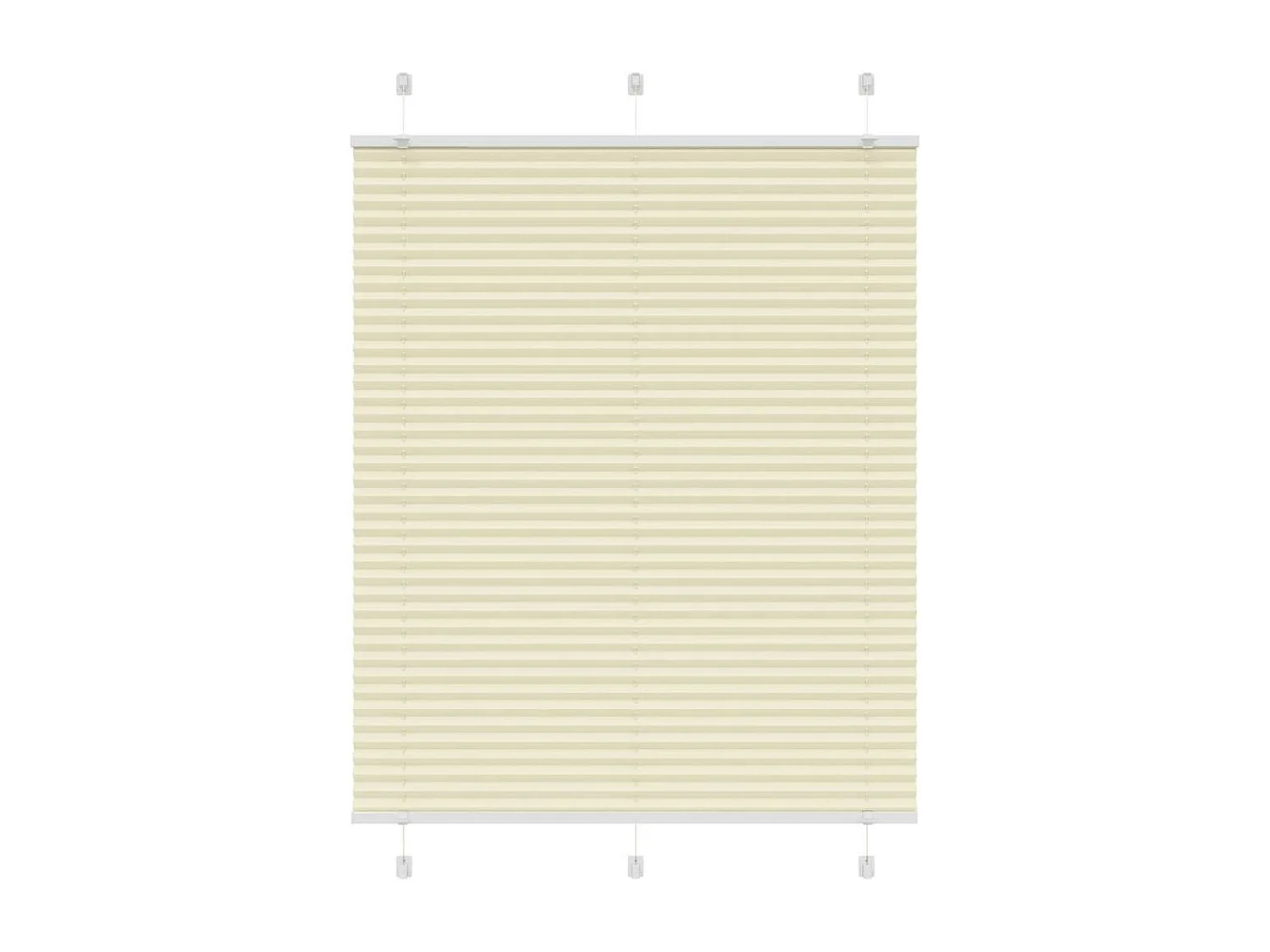 Plissé rolgordijn 105x150cm stofbreedte 104,4cm polyester crème