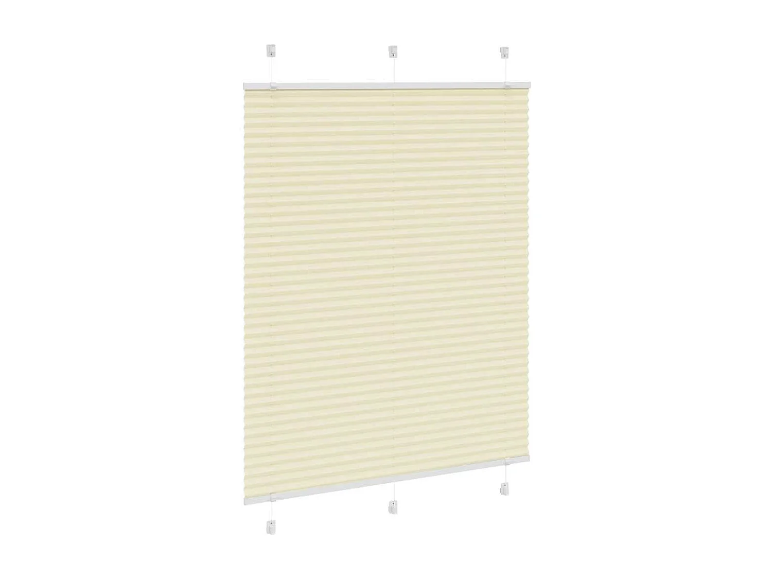 Plissé rolgordijn 105x150cm stofbreedte 104,4cm polyester crème