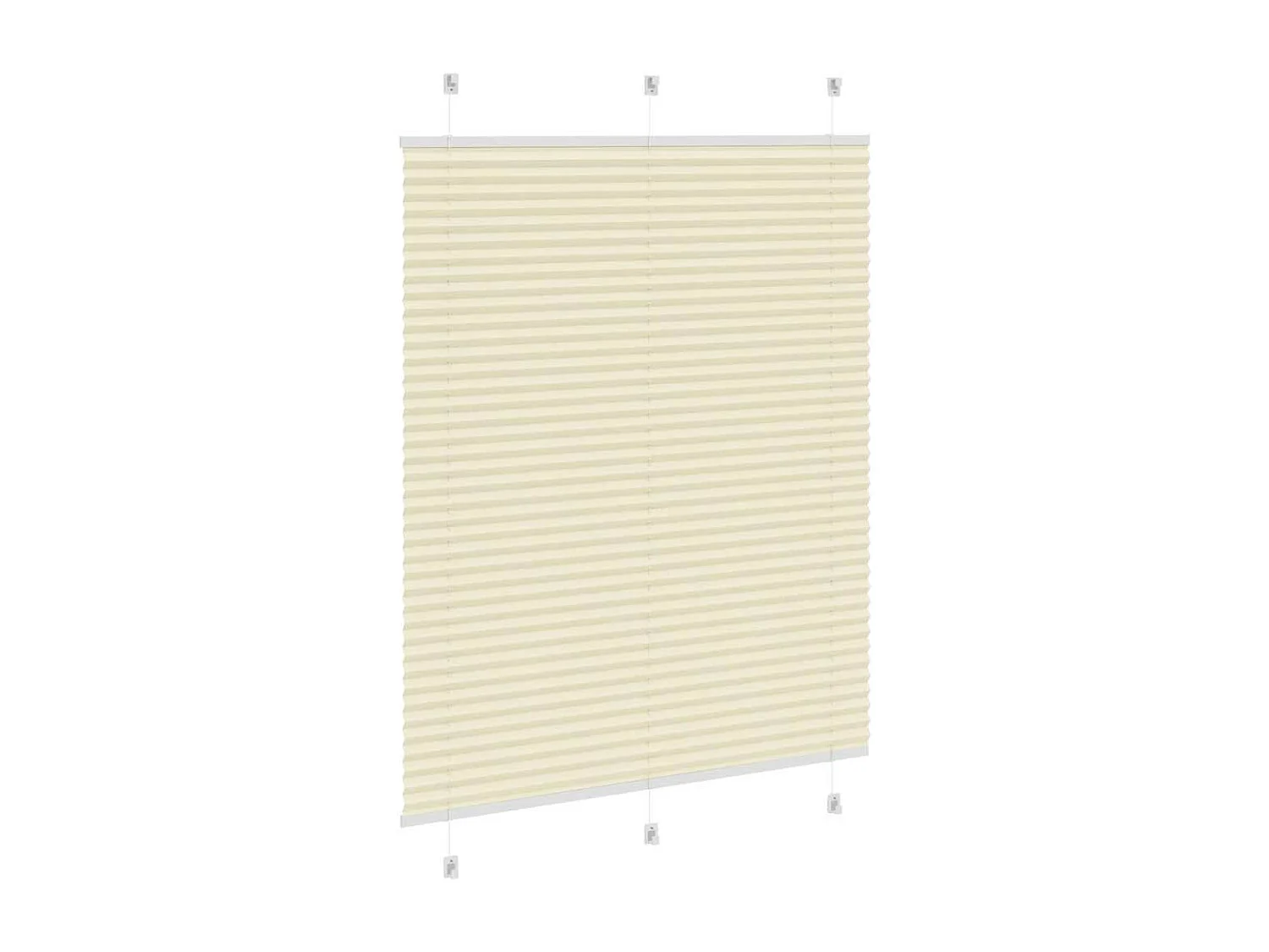 Plissé rolgordijn 105x150cm stofbreedte 104,4cm polyester crème