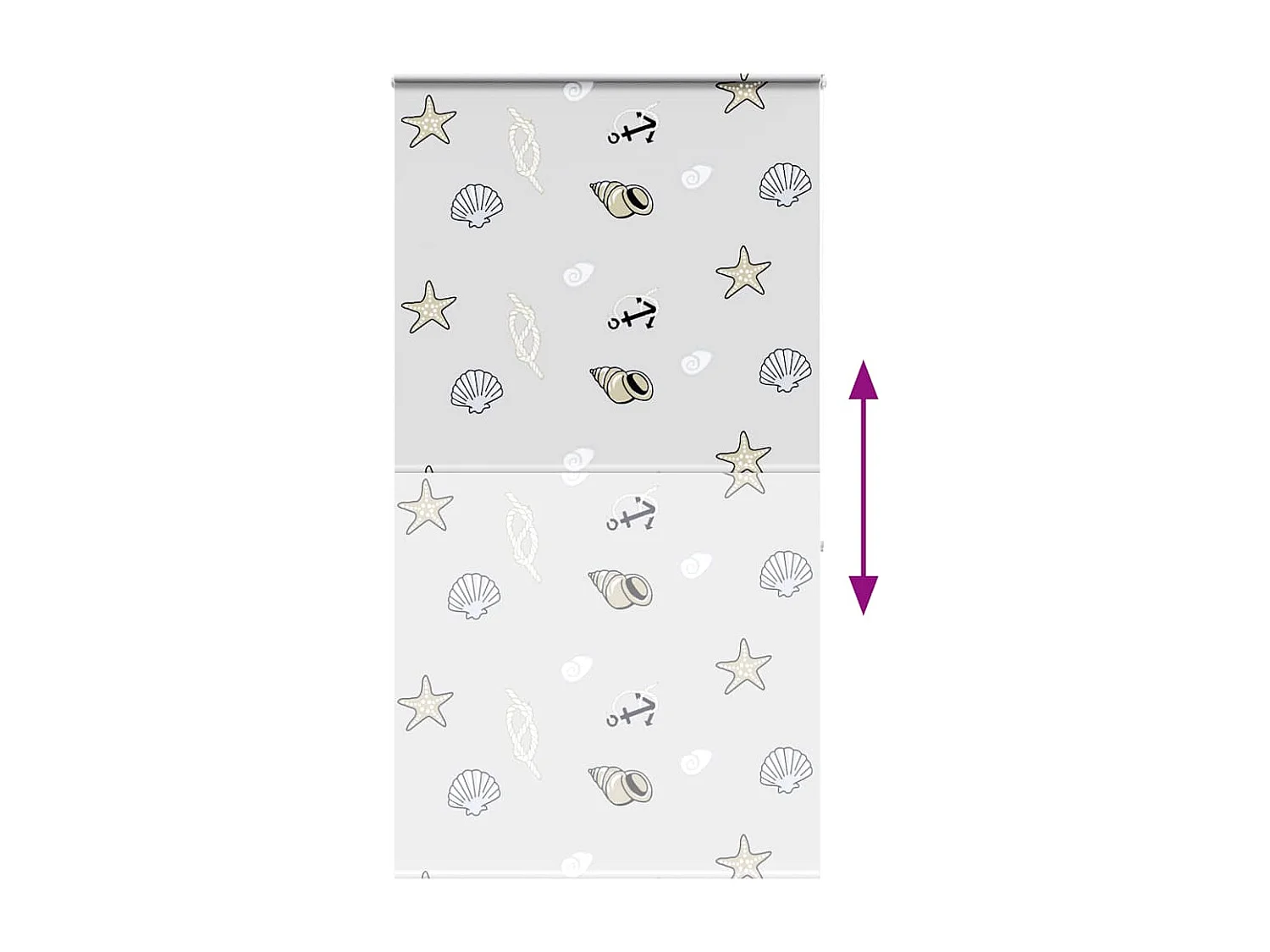 Store enrouleur de douche avec cassette largeur du tissu 126 cm