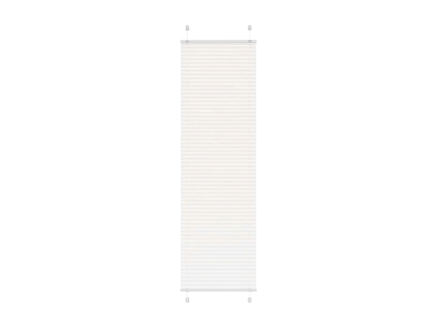 Store plissé blanc 60x200 cm largeur du tissu 59,4 cm polyester