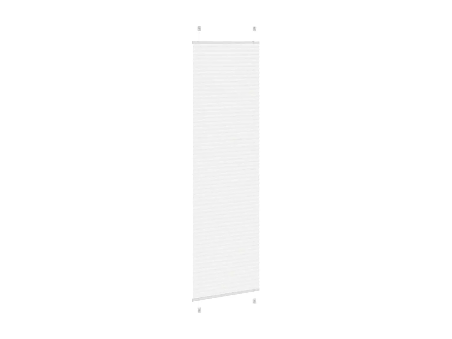Store plissé blanc 60x200 cm largeur du tissu 59,4 cm polyester