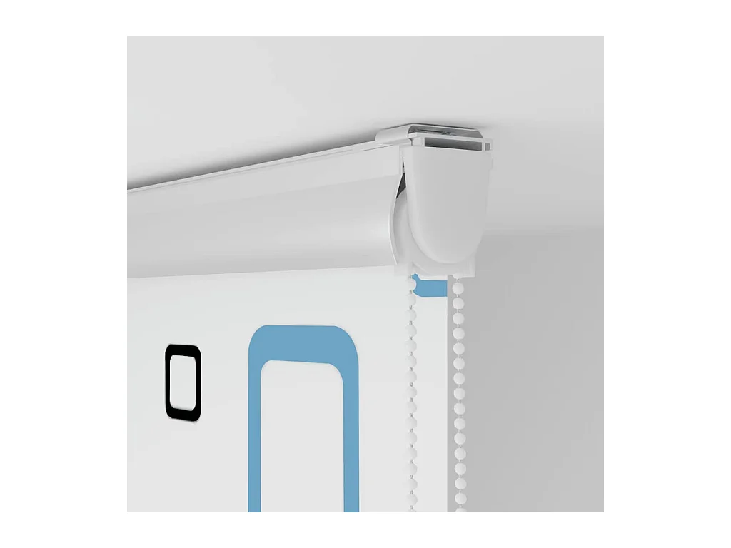 Store enrouleur de douche avec cassette largeur du tissu 156 cm