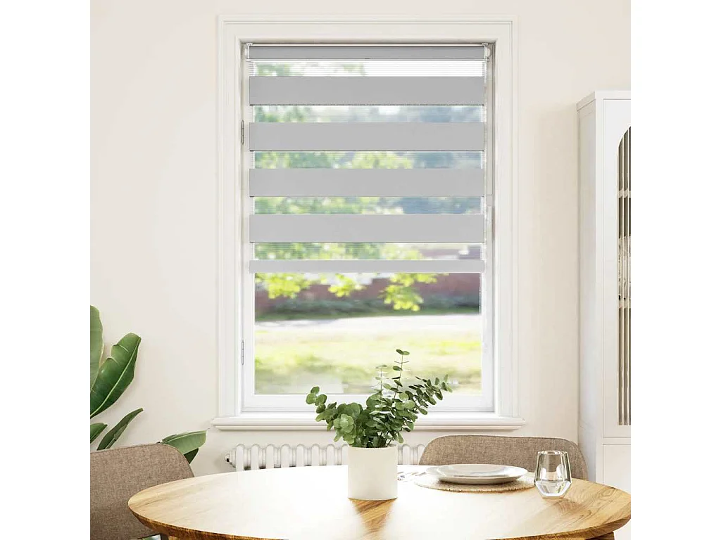 Store zèbre gris clair largeur du tissu 75,9 cm polyester