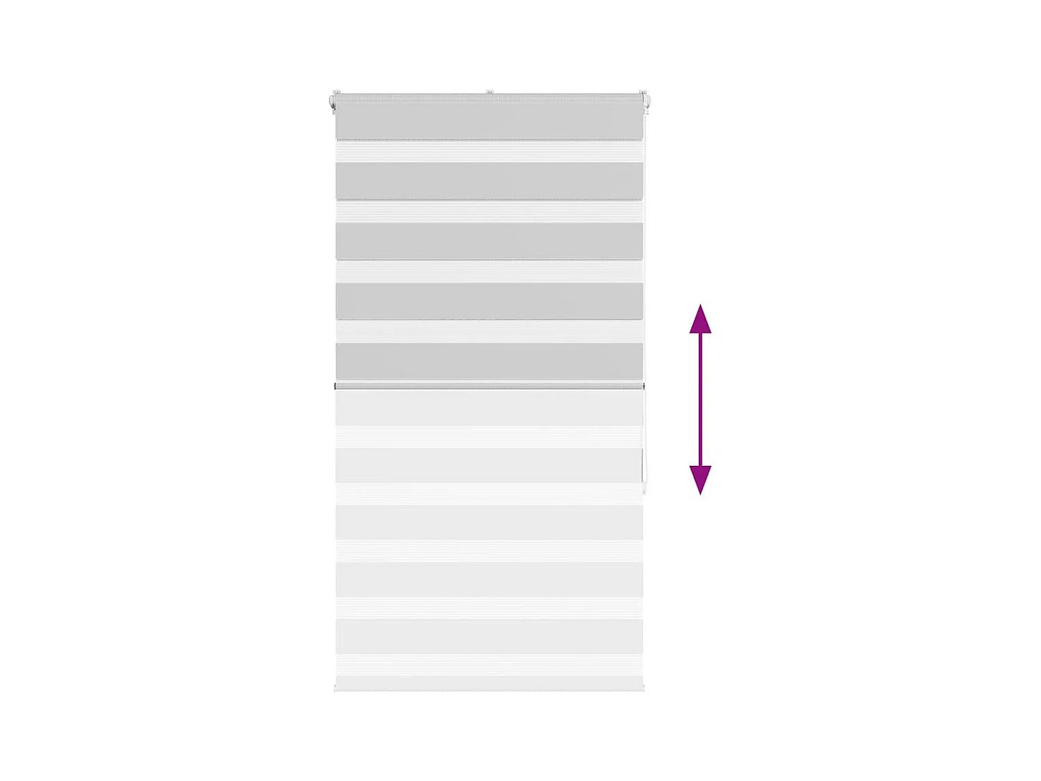 Estor cebra gris claro 80x150 cm tejido ancho 75,9 cm poliéster