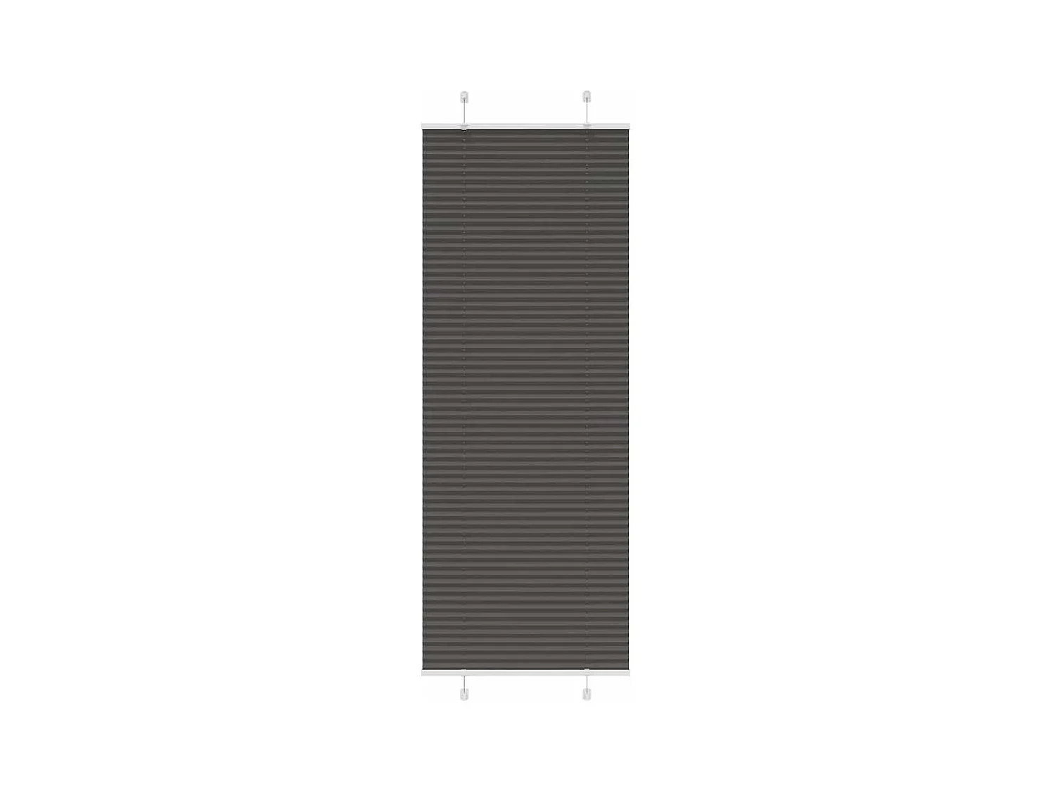 Store plissé noir 70x200 cm largeur du tissu 69,4 cm polyester