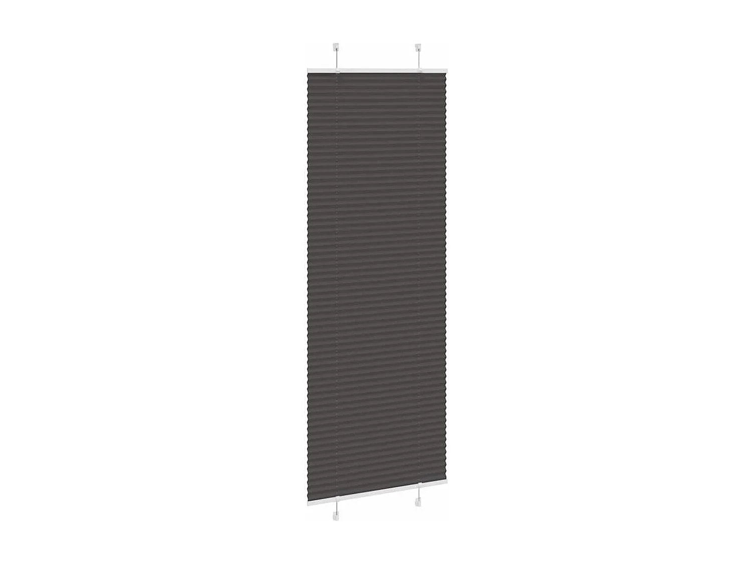 Store plissé noir 70x200 cm largeur du tissu 69,4 cm polyester