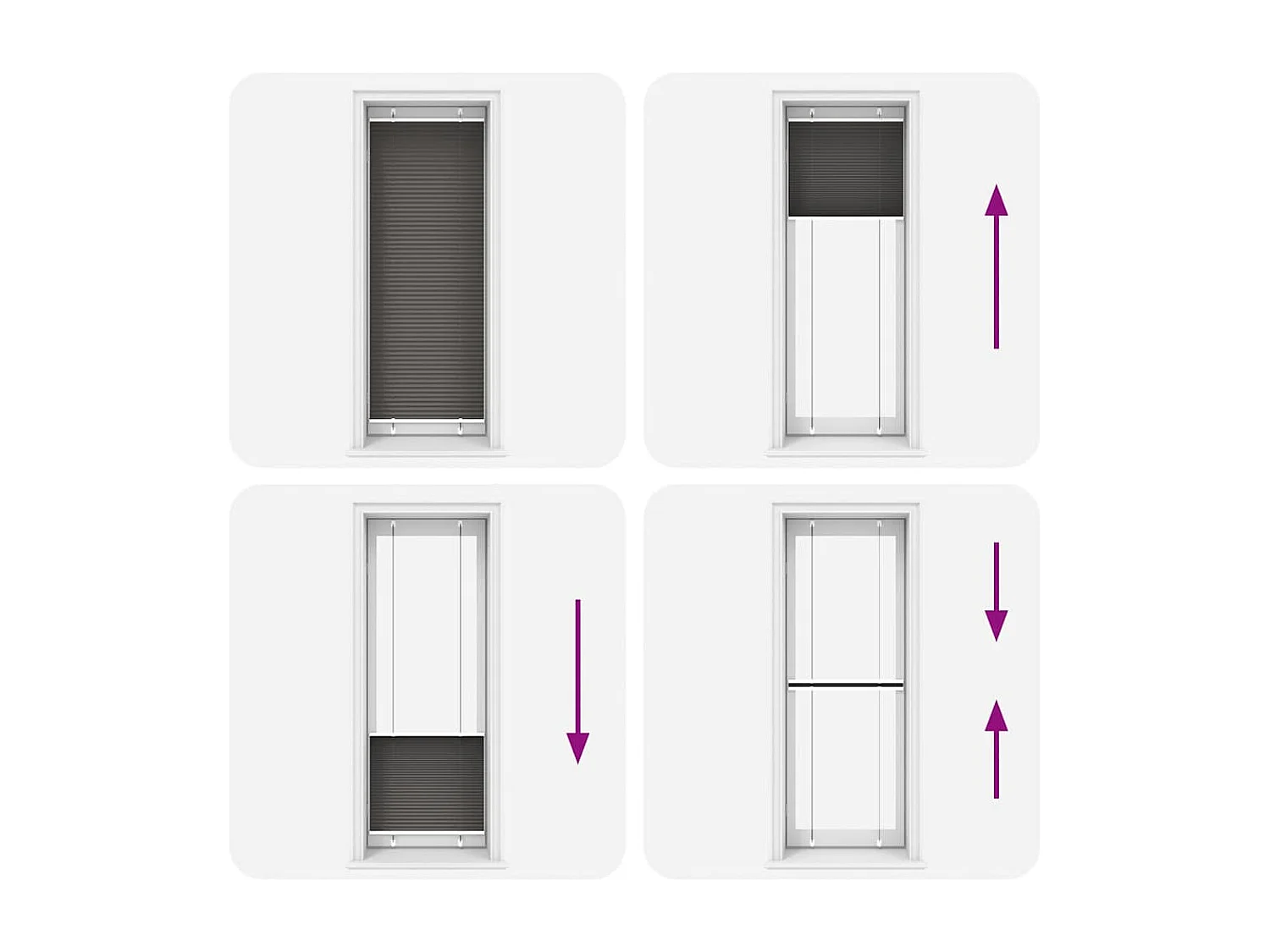 Store plissé noir 70x200 cm largeur du tissu 69,4 cm polyester