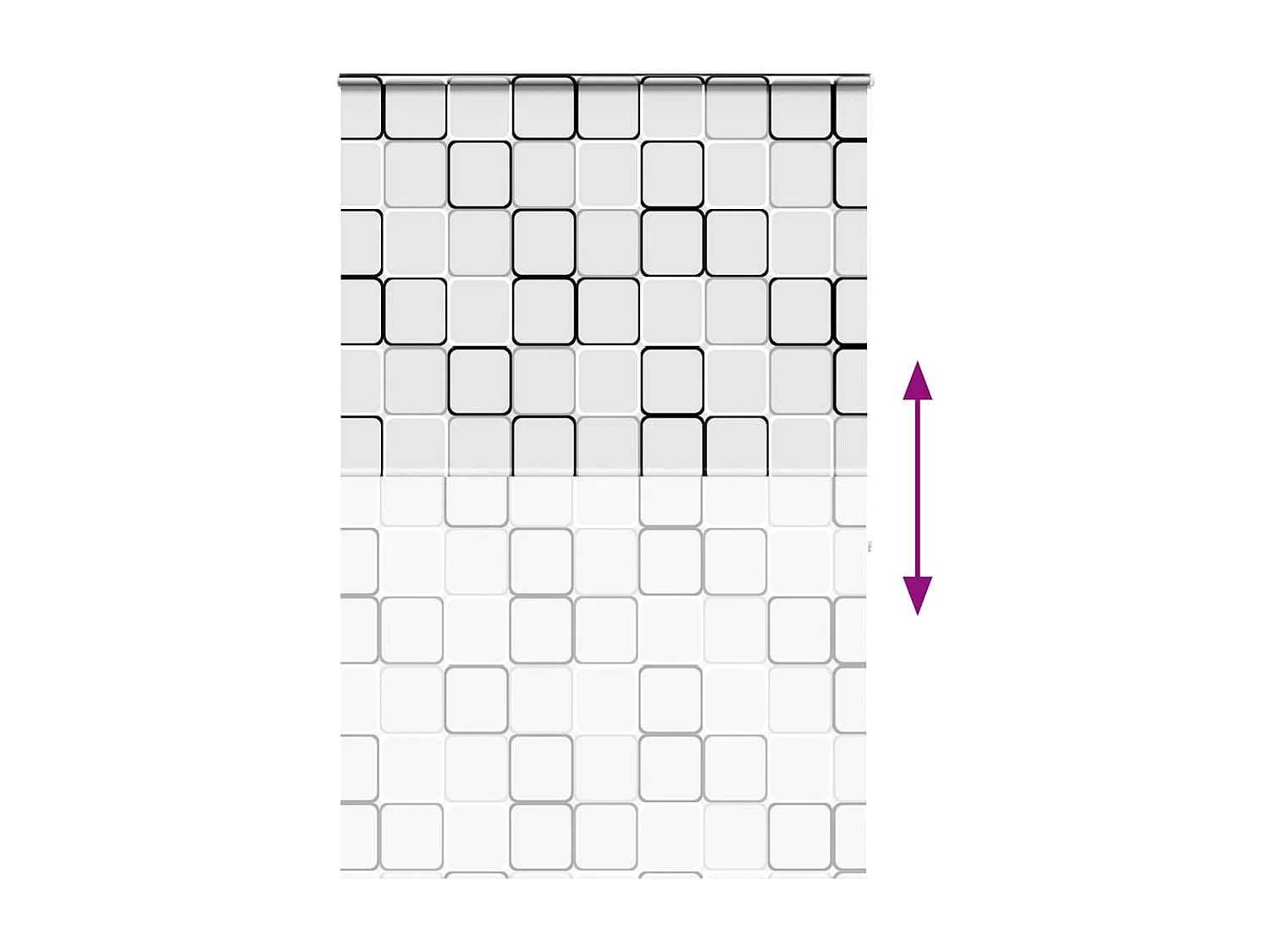 Rolo de Duche Estores cassete 150x240 cm Largura Tecido 146 cm