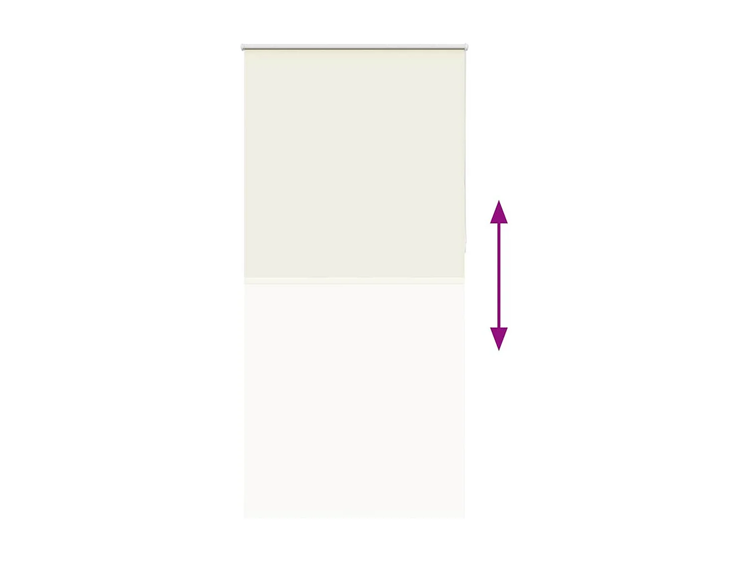 Estor Enrollable Opaco Blanco Roto 105x210cm Tela Ancho 100,7cm