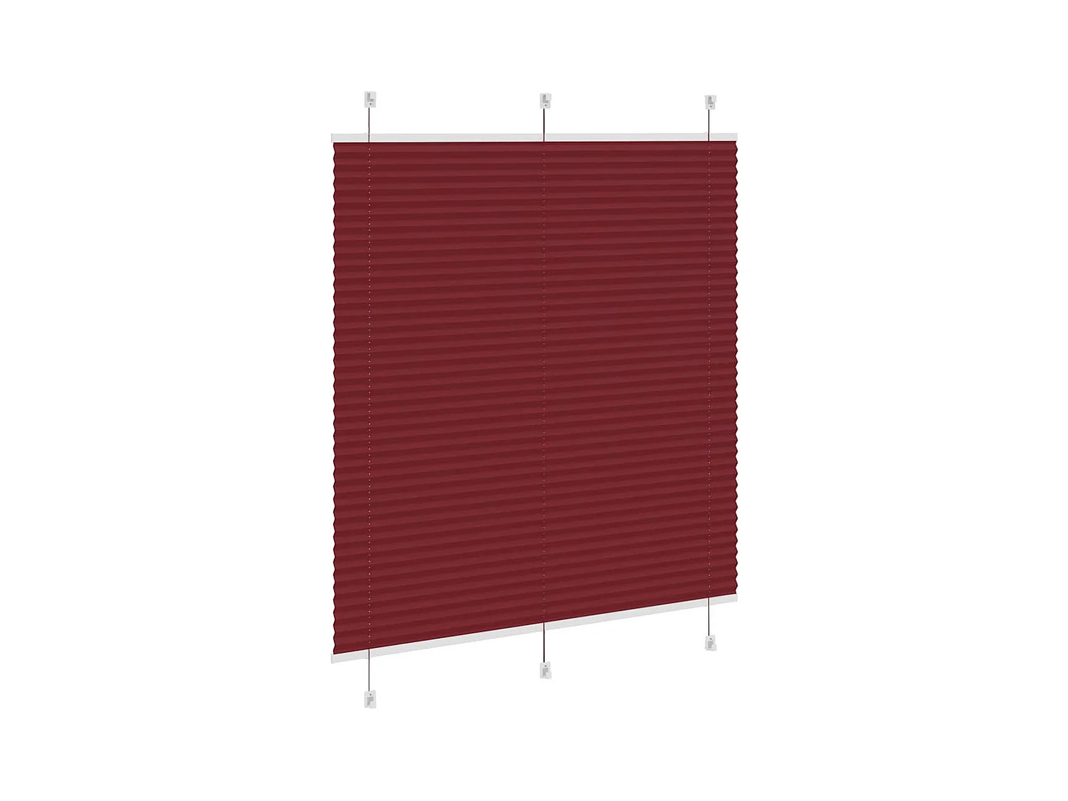 Store plissé rouge bordeaux 120x100 cm largeur du tissu 119,4cm