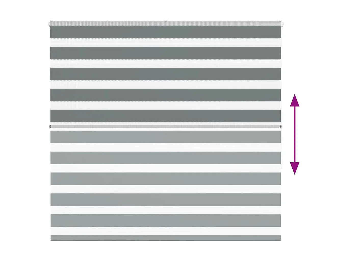 Store zèbre gris foncé largeur du tissu 150,9 cm polyester