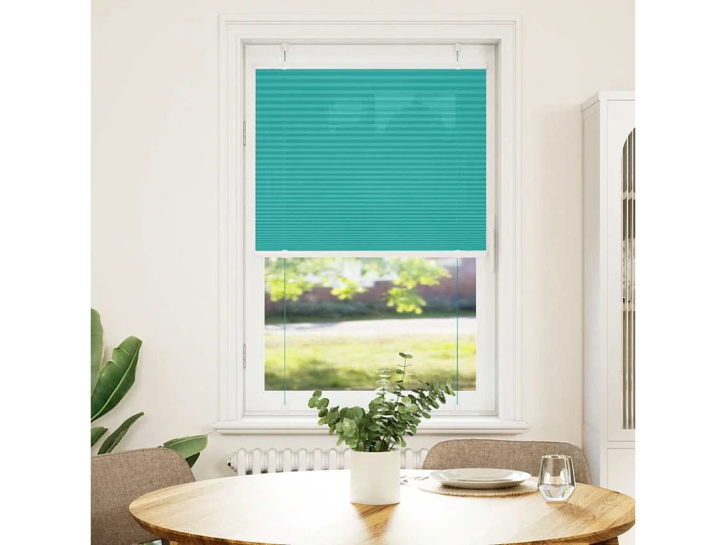 Store plissé vert pétrole 80x150 cm largeur du tissu 79,4 cm