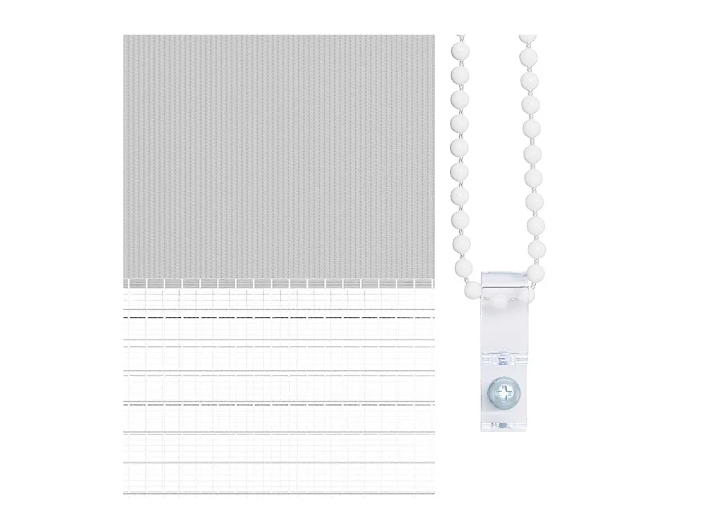 Store zèbre gris clair largeur du tissu 125,9 cm polyester