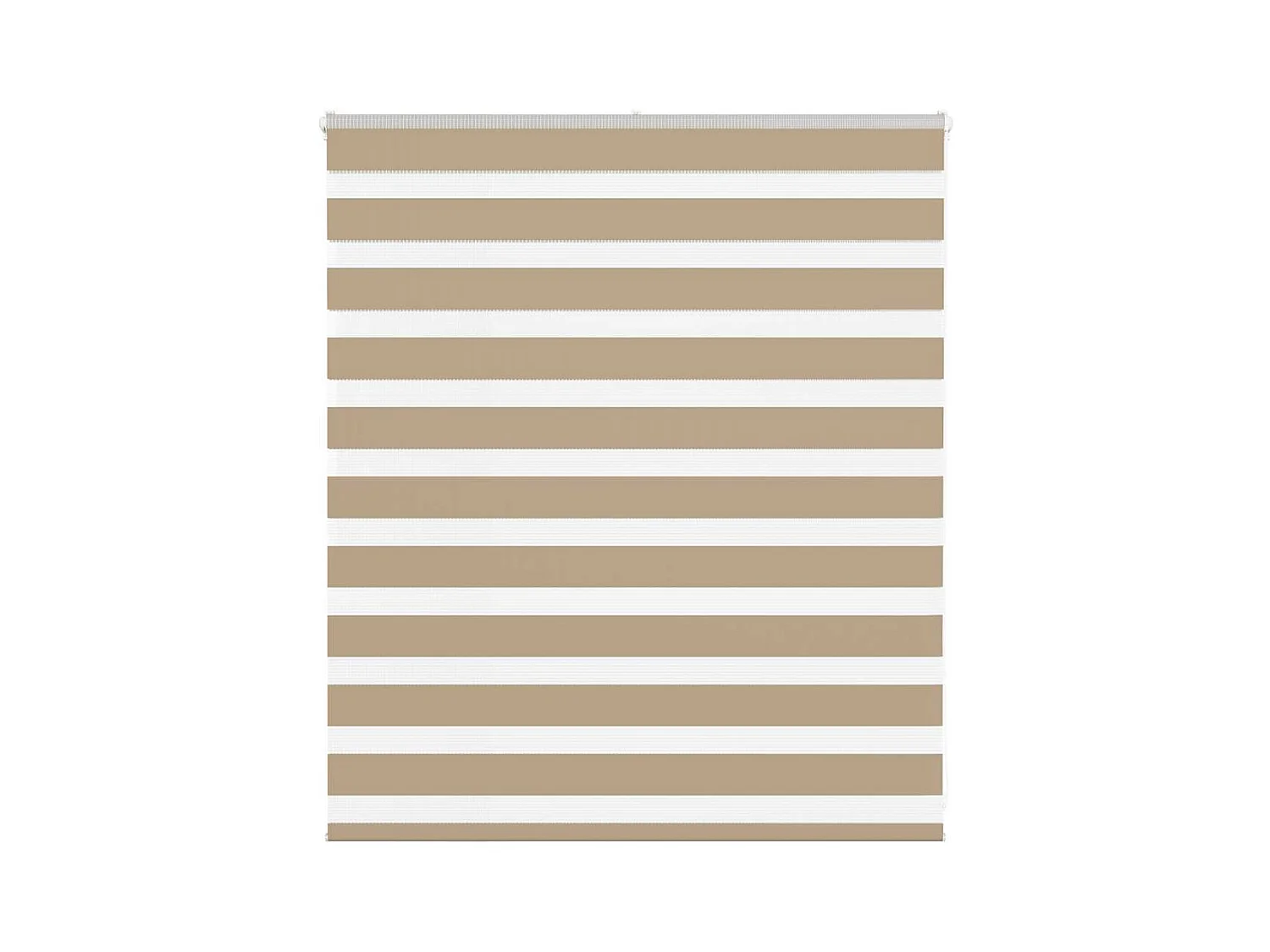 Zebra Blind 130x100 cm stofbreedte 125,9 cm polyester zandbruin