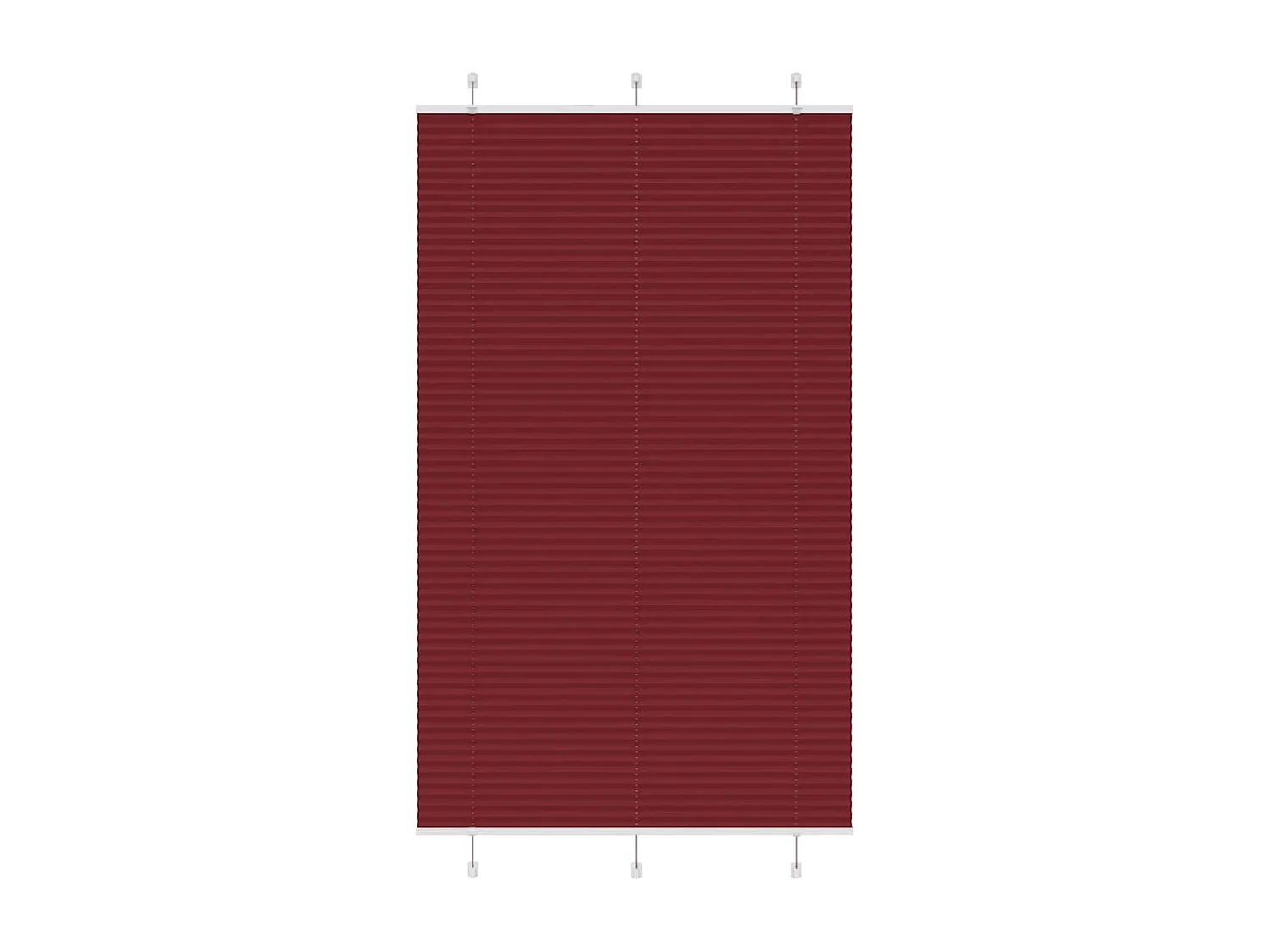Plissé rolgordijn 120x200cm stofbreedte 119,4cm bordeauxrood