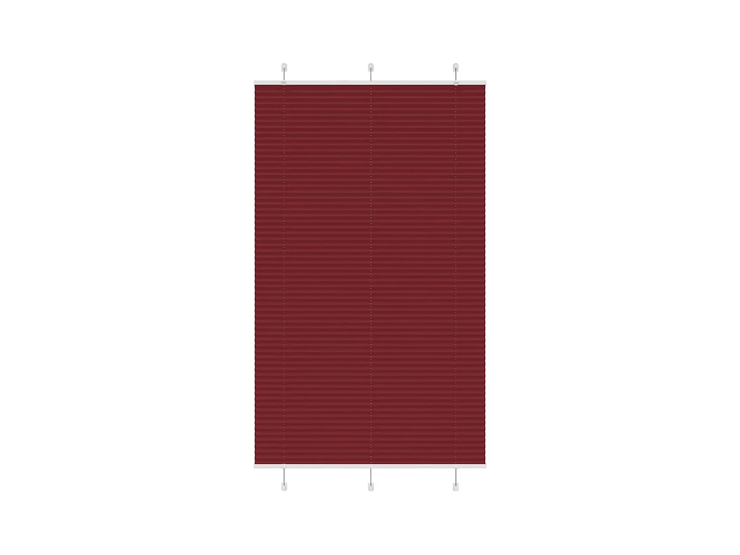 Store plissé rouge bordeaux 120x200 cm largeur du tissu 119,4cm