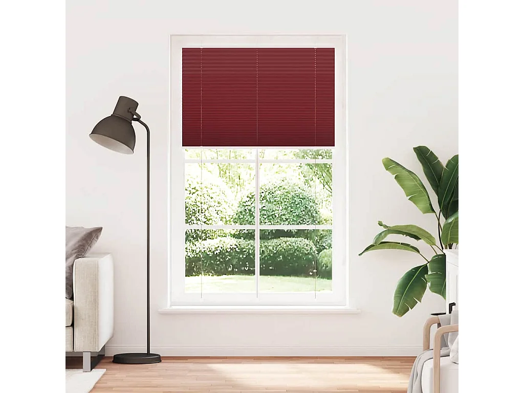 Store plissé rouge bordeaux 120x200 cm largeur du tissu 119,4cm