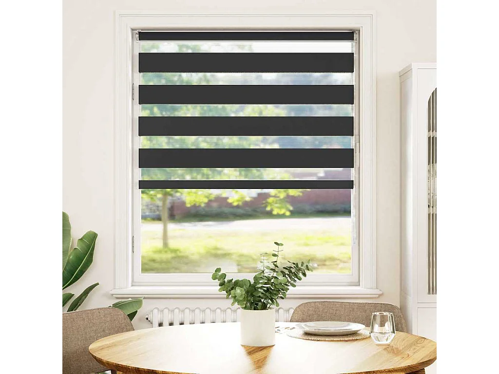 Store zèbre noir 100x150 cm largeur du tissu 95,9 cm polyester