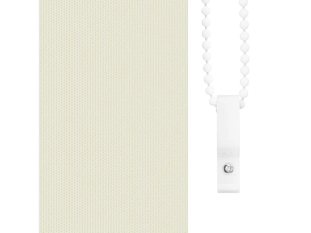 Store enrouleur occultant blanc cassé 65x175cm largeur du tissu