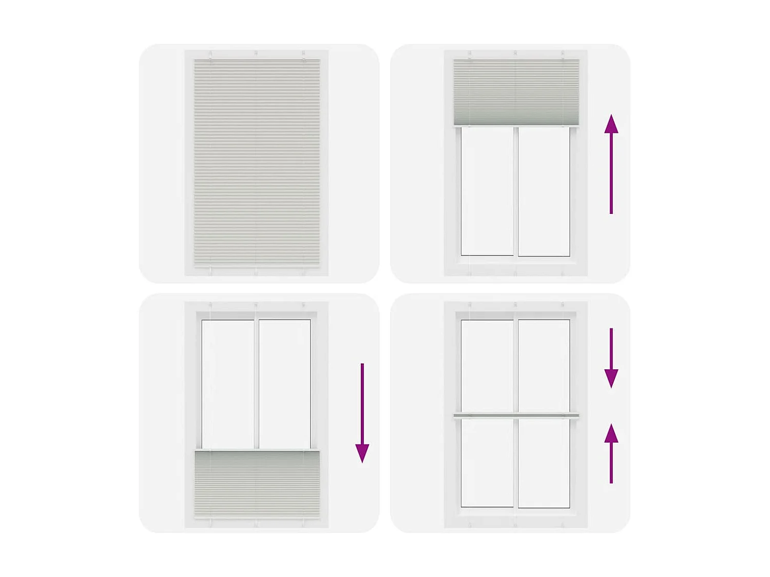 Store plissé gris clair 120x200cm largeur du tissu 119,4cm