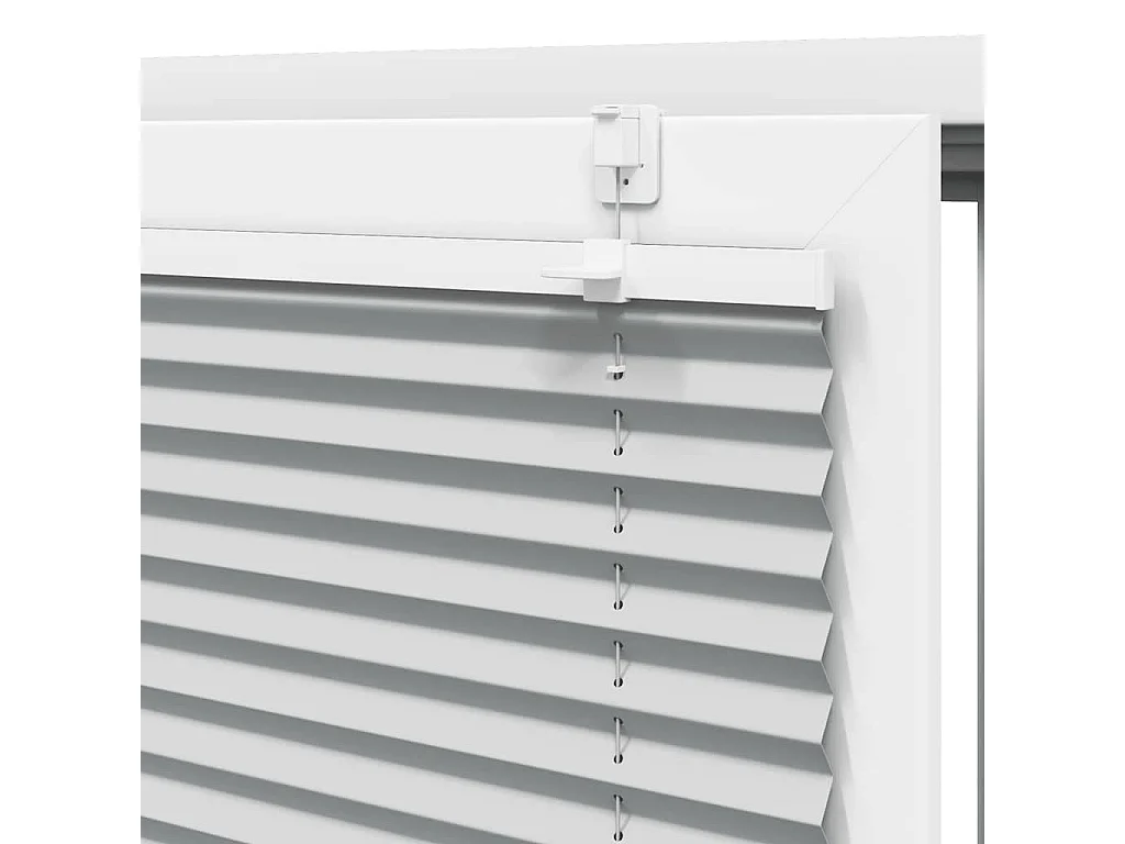 Store plissé gris clair 120x200cm largeur du tissu 119,4cm