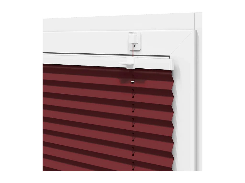 Store plissé rouge bordeaux 65x100 cm largeur du tissu 64,4 cm
