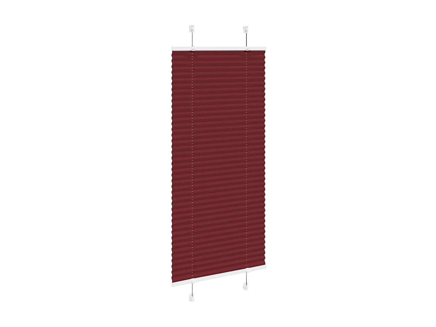 Store plissé rouge bordeaux 65x100 cm largeur du tissu 64,4 cm