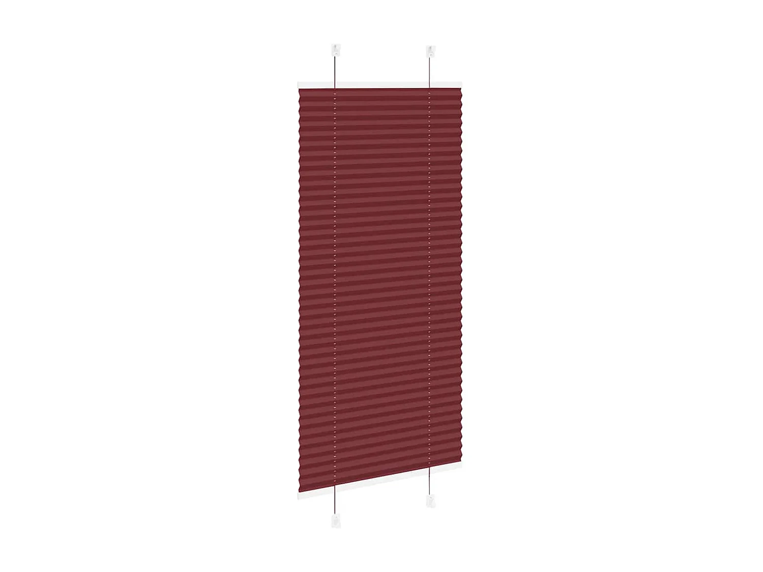 Store plissé rouge bordeaux 65x100 cm largeur du tissu 64,4 cm