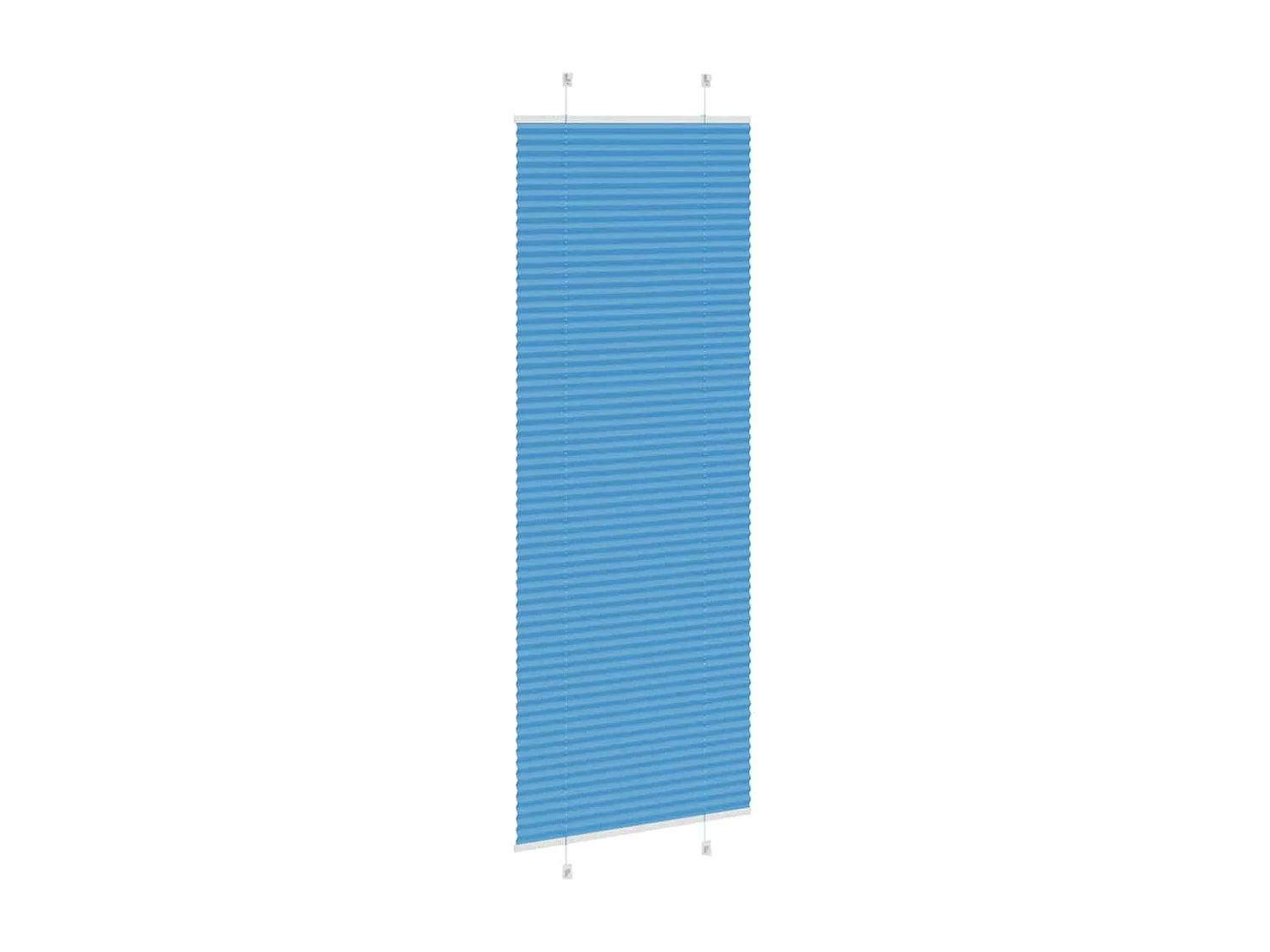 Store plissé bleu 75x200 cm largeur du tissu 74,4 cm polyester
