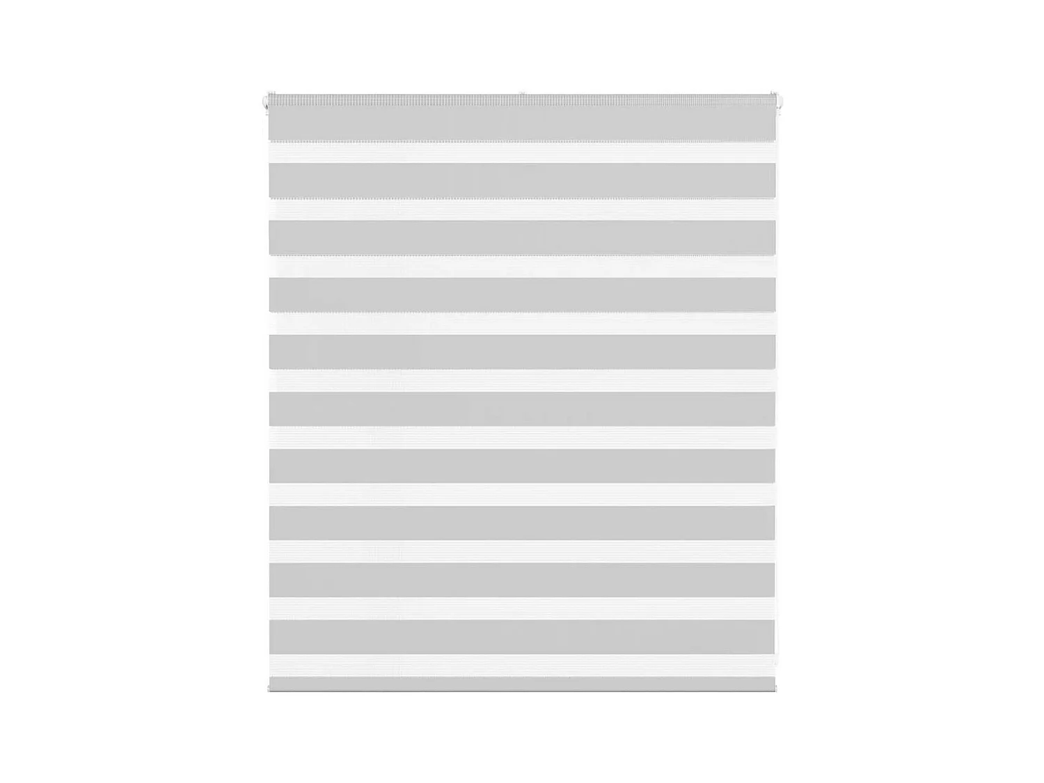 Zebra rolgordijn 125x100 cm stofbreedte 120,9 cm lichtgrijs