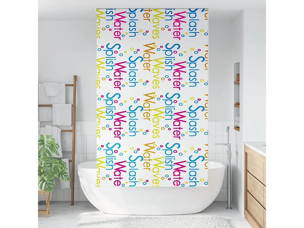 Estor enrollable para ducha tela 120x240 cm ancho 116 cm