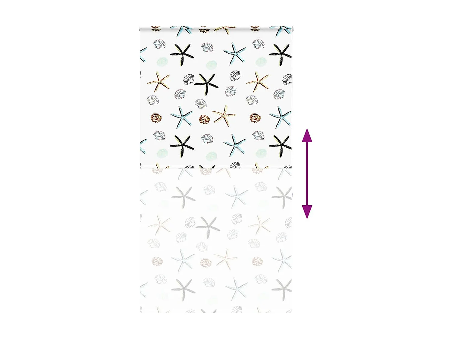 Store enrouleur de douche avec cassette largeur du tissu 126 cm