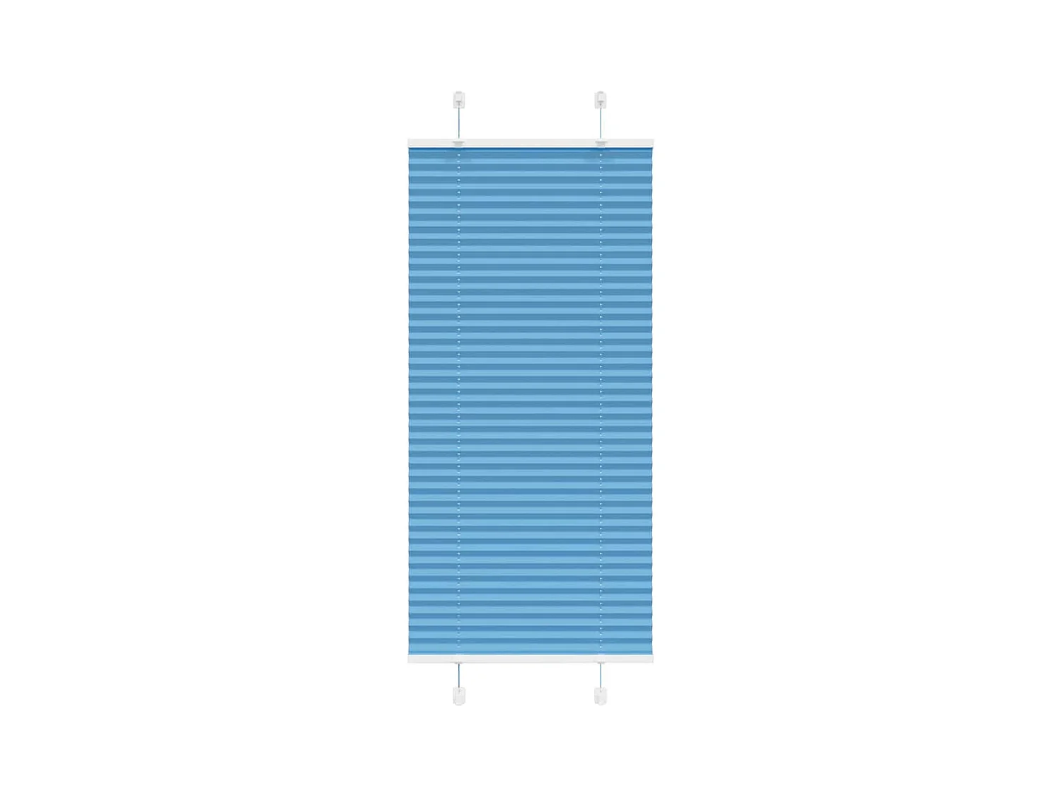 Store plissé bleu 65x150 cm largeur du tissu 64,4 cm polyester