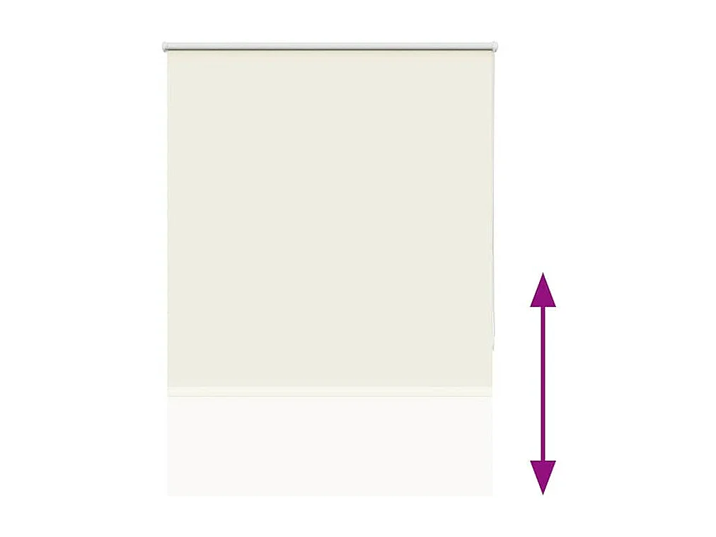 Store enrouleur occultant blanc cassé 95x230cm largeur du tissu