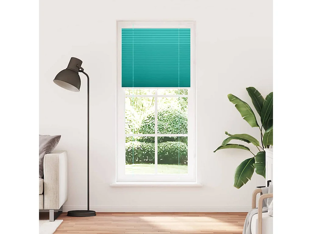 Store plissé vert pétrole 95x200 cm largeur du tissu 94,4 cm