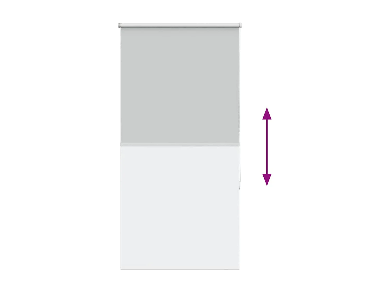 Estor Enrollable Opaco gris claro 65x130 cm Tela Ancho 60,7 cm