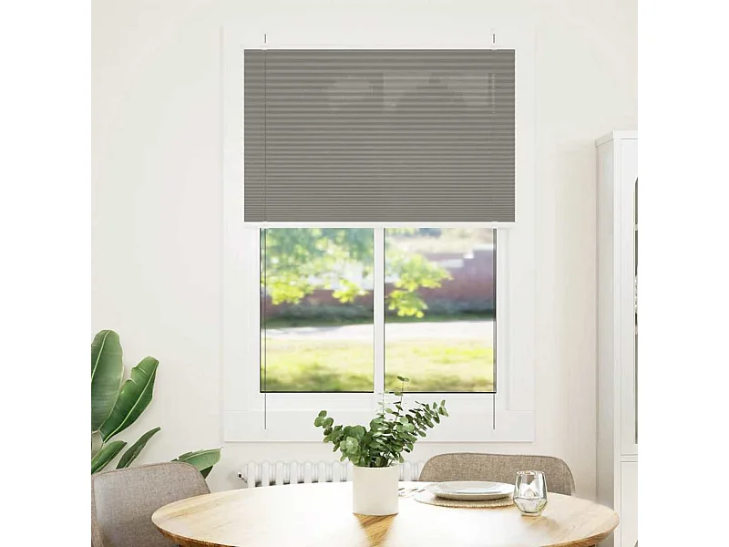 Antracite Plissada Cega 95x100 cm Largura Tecido 94,4 cm