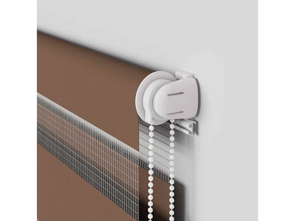 Store zèbre marron 155x100cm largeur du tissu 150,9cm polyester