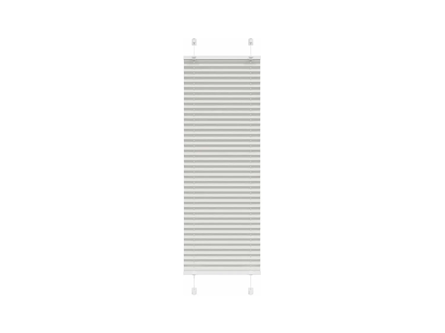 Store plissé gris clair 45x100 cm largeur du tissu 44,4 cm