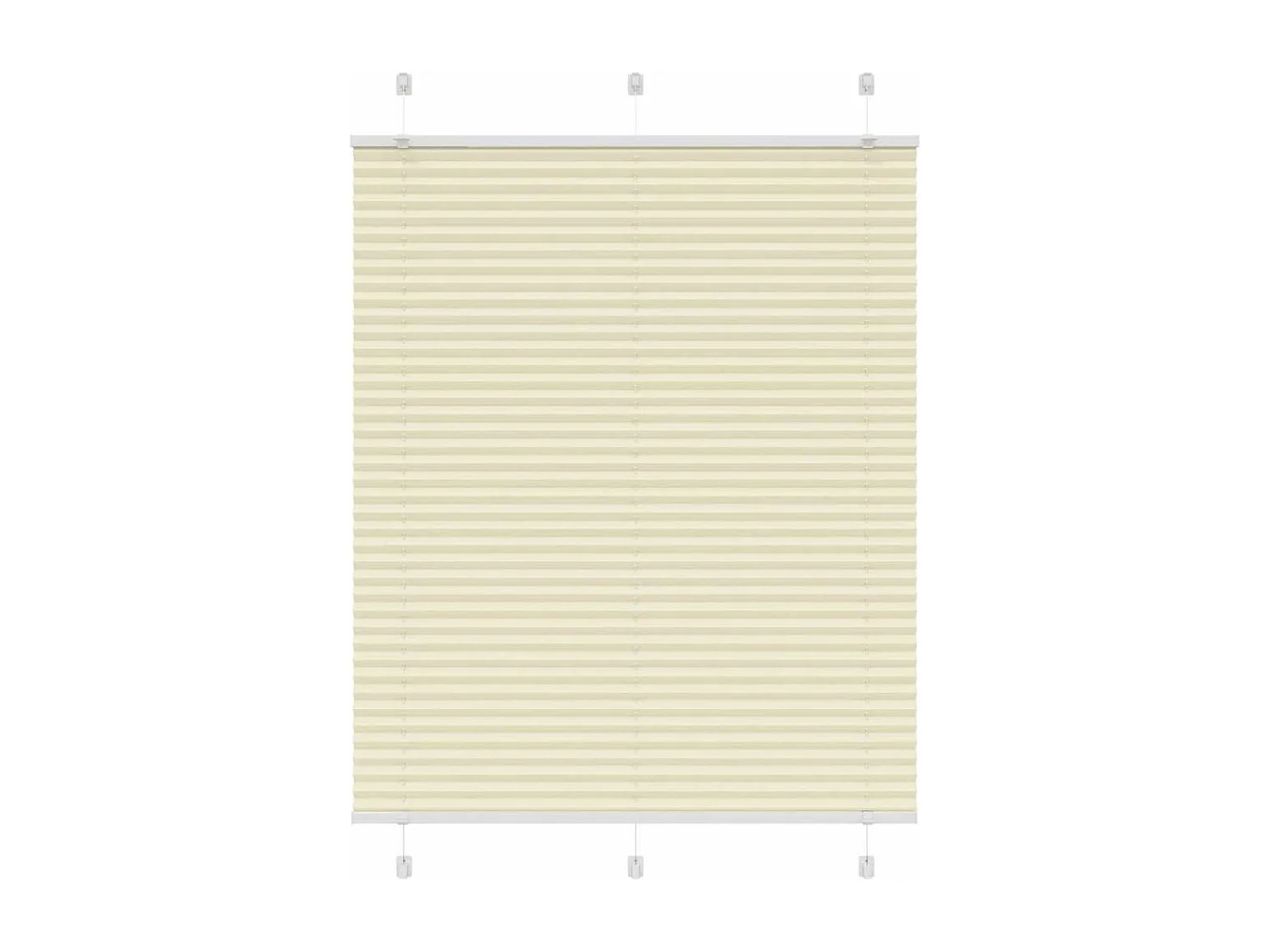 Plissé rolgordijn 105x100cm stofbreedte 104,4cm polyester crème